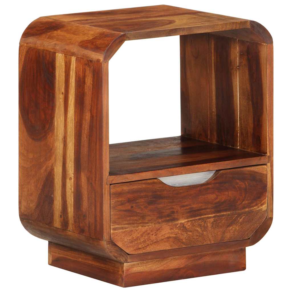 Nightstand with Drawer Solid Acacia Wood 40x30x50 cm